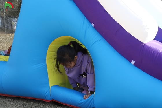 Inflatable Bounce House Combo With Slide Climbing Wall Obstacles Trampoline Ball Pit Pool
