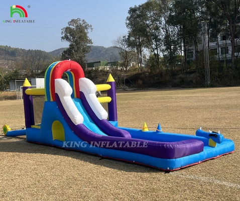 Inflatable Bounce House Combo With Slide Climbing Wall Obstacles Trampoline Ball Pit Pool
