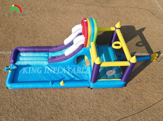 Inflatable Bounce House Combo With Slide Climbing Wall Obstacles Trampoline Ball Pit Pool