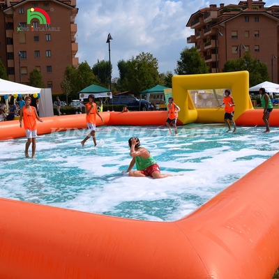 Factory Customized PVC Inflatable Football Playground Inflatable Soccer Field For Outdoor Sport Game