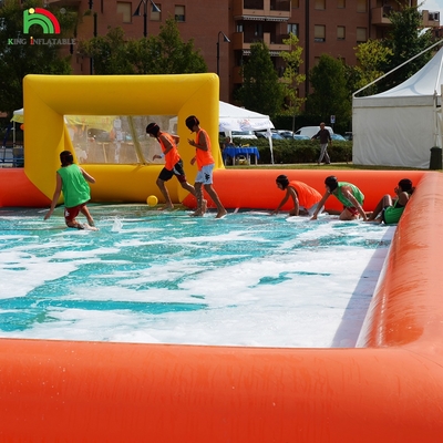 Factory Customized PVC Inflatable Football Playground Inflatable Soccer Field For Outdoor Sport Game