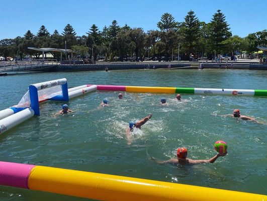 Inflatable Water Sport Game Inflatable Water Polo Soccer Field Arena Court Aqua Inflatable Soccer Court