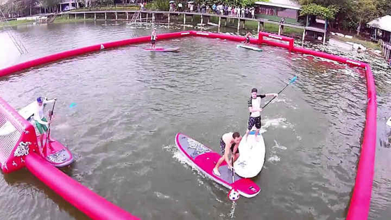 Customized Outdoor Interactive Inflatable Soccer Court Giant Water Inflatable Soccer Game Course Field Arena Court