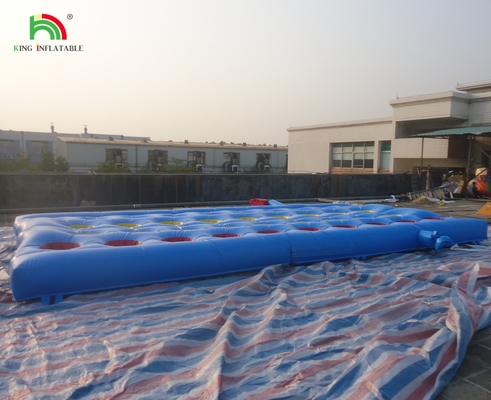 Outside Yellow Challenge Inflatable Meltdown Sport Game With Rotative Machine