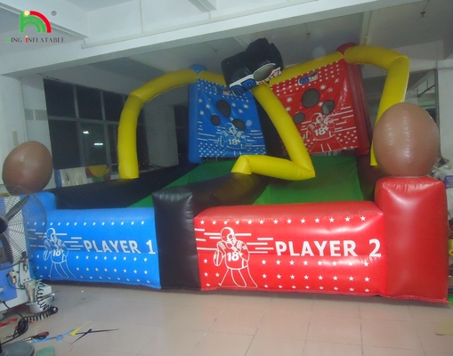 Outdoor Inflatable Fun Games Sports Quarterback Blitz Inflatable Football Toss Game