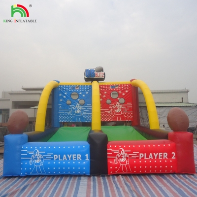 Outdoor Inflatable Fun Games Sports Quarterback Blitz Inflatable Football Toss Game