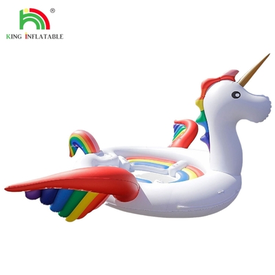 6 Person Inflatable Unicorn Water Mount Sea Lake Pool Float Water Toy Giant Unicorn Inflatable Floating Bed for Water Party
