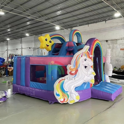 Inflatable Bouncer Combo Obstacle Course Bounce Castle House With Slides Ball Pit Climbing Obstacle Blower