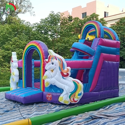 Inflatable Bouncer Combo Obstacle Course Bounce Castle House With Slides Ball Pit Climbing Obstacle Blower