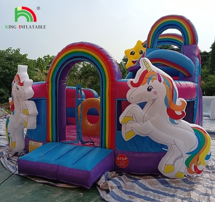 Inflatable Bouncer Combo Obstacle Course Bounce Castle House With Slides Ball Pit Climbing Obstacle Blower