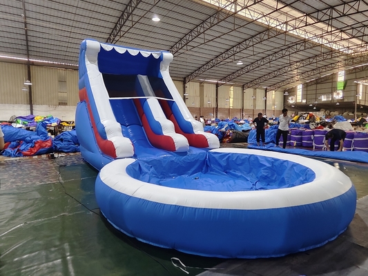 Commercial Water Slide Inflatable Kids Outdoor Games Wet Dry Inflatable Water Slide With Water Splash Pool