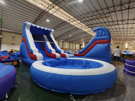 Commercial Water Slide Inflatable Kids Outdoor Games Wet Dry Inflatable Water Slide With Water Splash Pool