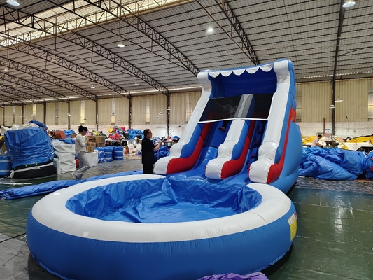 Commercial Water Slide Inflatable Kids Outdoor Games Wet Dry Inflatable Water Slide With Water Splash Pool