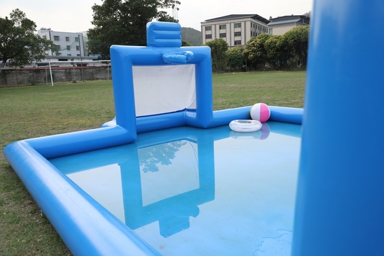 PVC Inflatable Sport Game Blue Inflatable Water Volleyball Net Field Soccer Field Arena Court Inflatable Soccer Court Field