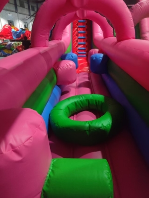 Commercial Grade PVC  Spider-Man Waterslide Inflatable Bounce House ComboObstacle Course Slide Inflatable Water Slide