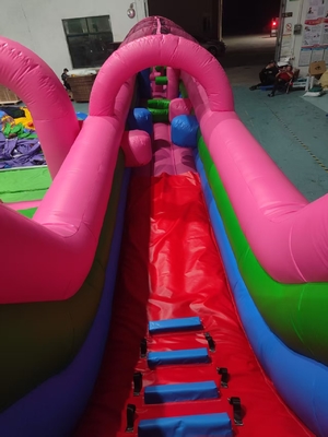 Commercial Grade PVC  Spider-Man Waterslide Inflatable Bounce House ComboObstacle Course Slide Inflatable Water Slide