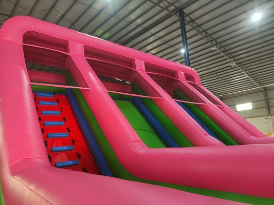 Commercial Grade PVC  Spider-Man Waterslide Inflatable Bounce House ComboObstacle Course Slide Inflatable Water Slide