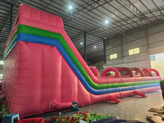 Commercial Grade PVC  Spider-Man Waterslide Inflatable Bounce House ComboObstacle Course Slide Inflatable Water Slide