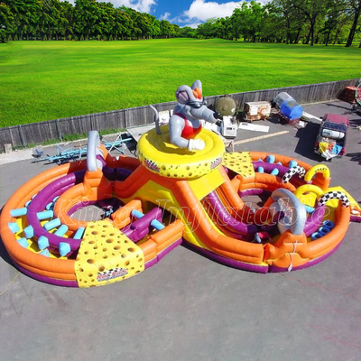 Outdoor Tractor Run Inflatable Obstacle Course Tractor Equipment Run Inflatable Obstacle Course