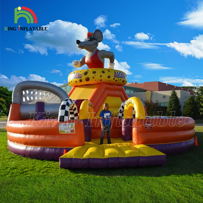 Outdoor Tractor Run Inflatable Obstacle Course Tractor Equipment Run Inflatable Obstacle Course