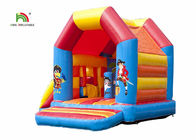 Outdoor Pirate Cartoon Printing Inflatable Jumper Castle With Roof Quadruple Stitching