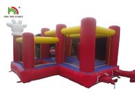 Red Softplay Mickey Cartoon Inflatable Jumper Castle Bouncer With Ocean Ball