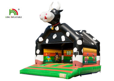 Customized 6.6*5.0*5.7m Black Cows Inflatable Bouncy Castle With EN71 Digital Printing