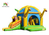 4 In 1 Giraffe Inflatable Jumping Castle With Slide And Obstacle For Outdoor
