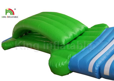 0.9mm Plato PVC 45 * 43m Inflatable Water Park Aqua Park With Guard Tower For Adults