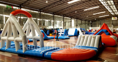 Waterproof Inflatable Water Park / Aquatic Park Playground With Trampoline For Rent