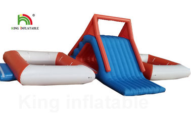 Waterproof Inflatable Water Park / Aquatic Park Playground With Trampoline For Rent