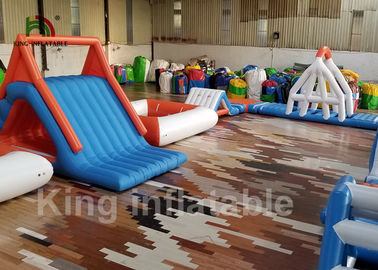 Waterproof Inflatable Water Park / Aquatic Park Playground With Trampoline For Rent