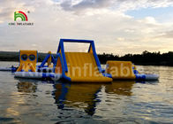 Heat - Welding Giant Blue 30 * 25m Inflatable Water Parks For Adults And Kids