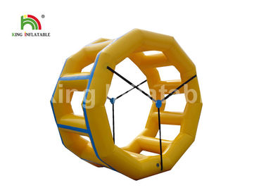 PVC Airtight Yellow 3m Dia Inflatable Water Roller / Customized Toy For Water Park