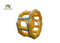 PVC Airtight Yellow 3m Dia Inflatable Water Roller / Customized Toy For Water Park