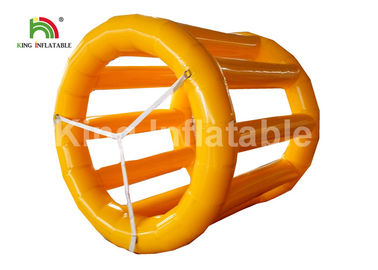 PVC Airtight Yellow 3m Dia Inflatable Water Roller / Customized Toy For Water Park