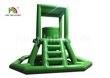 Green 16.41 FT Inflatable Water Toy PVC Climbing Lifeguard Tower With Ladder