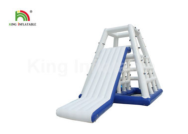 7.5 * 3.5 * 4m White Inflatable Jungle Joe Water Toys Climbing Tower For Water Park