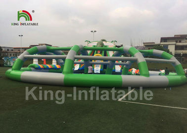 Outdoor Crocodile Kids Inflatable Water Park Floating Aqua With Digital Printing