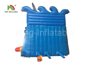 Grey Megalodon Adult & Kids Inflatable Water Parks With Slide For Outdoor