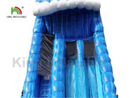 Blue Single Lane Outdoor Inflatable Water Slide For Adult Customized 15 * 5m EN71