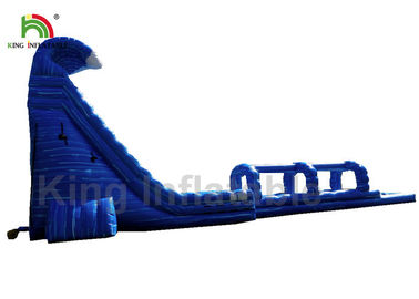 Blue Single Lane Outdoor Inflatable Water Slide For Adult Customized 15 * 5m EN71