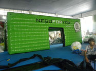Green Square Inflatable Event Tent with 0.6mm - 0.9mm PVC Tarpaulin , Waterproof and Fire Resistant