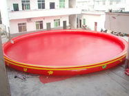 Red PVC Round Inflatable Swimming Pool / Portable Water Pools for Adults and children