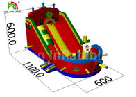 Red Inflatable Jumping Castle With Blower For Toddler / Pirate Ship Combo Bouncer Slide