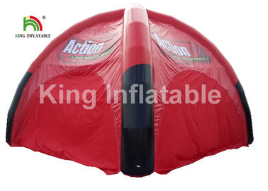 Airtight Black And Red Inflatable Event Tent For Advertising / Exhibition / Tourist