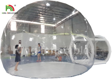 6m Diameter Transparent Inflatable Bubble Tent With Tunnel For Outdoor Camping Rent