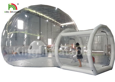 6m Diameter Transparent Inflatable Bubble Tent With Tunnel For Outdoor Camping Rent