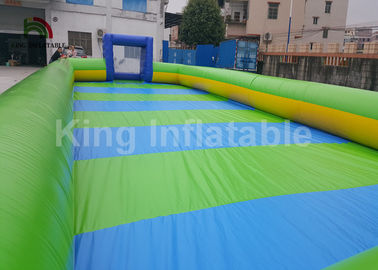 Commercial Grade Inflatable Sports Games For Children / 12 * 6m Inflatable Soccer Field
