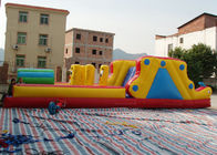 Giant Commercial Inflatable Obstacle Course with slide / Inflatable Tunnel 10x4m